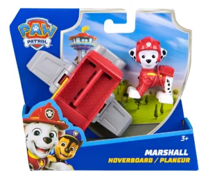 Figura De Acción Marshall Y Avión Aerodeslizador Con Alas Plegables Paw Patrol