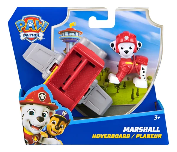 Figura De Acción Marshall Y Avión Aerodeslizador Con Alas Plegables Paw Patrol