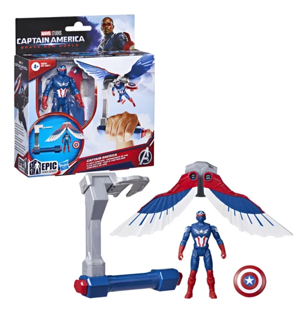 Figura De Acción Capitán América Vuelo Controlado Marvel hasbro