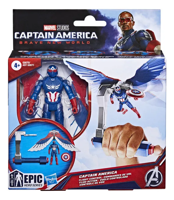 Figura De Acción Capitán América Vuelo Controlado Marvel hasbro