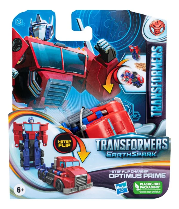 OPTIMUS_F6716_no1 Transformers Earthspark Optimus Prime Cambiador De 1 Paso