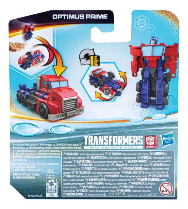 OPTIMUS_F6716_no2 Transformers Earthspark Optimus Prime Cambiador De 1 Paso