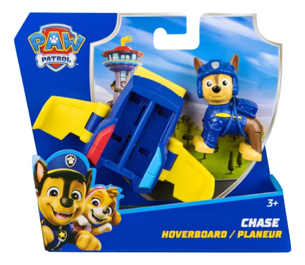 PAW_CHASE_6071655_no1 Paw Patrol: Action Pups, Figura De Acción De Chase Y Avión Aerodeslizador Con Alas Plegables, Juguetes Para Niños Y Niñas
