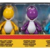 Super Mario Multipack Nintendo Yoshi - Paquete De 3 Figuras De Acción Auténtica