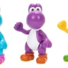 Super Mario Multipack Nintendo Yoshi - Paquete De 3 Figuras De Acción Auténtica