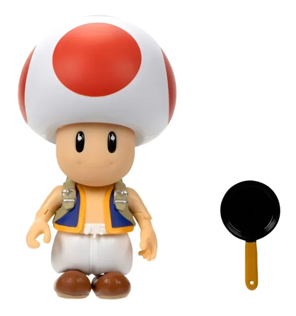 Figura Toad Con Sarten De Super Mario Bros Movie 10cm Jakks