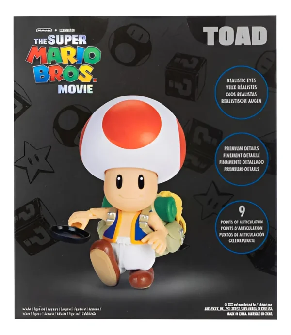 Figura Toad Con Sarten De Super Mario Bros Movie 10cm Jakks