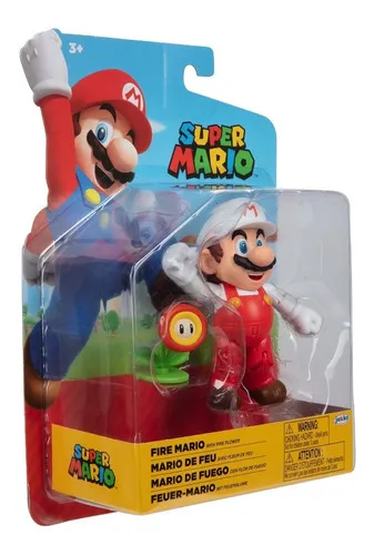 Super Mario Bros Figura Mario De Fuego 10 Cm Altura Jakks