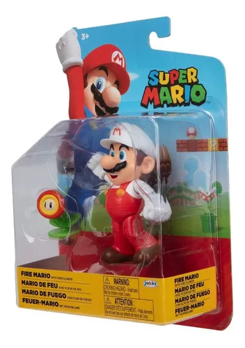 Super Mario Bros Figura Mario De Fuego 10 Cm Altura Jakks
