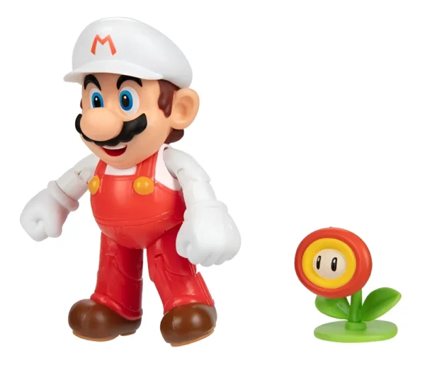 Super Mario Bros Figura Mario De Fuego 10 Cm Altura Jakks