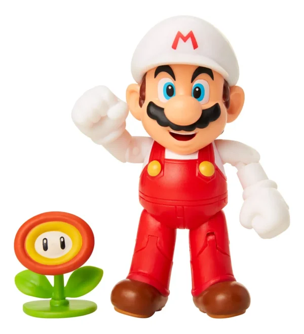 Super Mario Bros Figura Mario De Fuego 10 Cm Altura Jakks