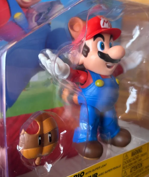 Super Mario Bros Mapache Con Super Hoja 10cm Nintendo Jakks