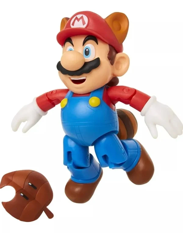 Super Mario Bros Mapache Con Super Hoja 10cm Nintendo Jakks