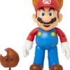 Super Mario Bros Mapache Con Super Hoja 10cm Nintendo Jakks