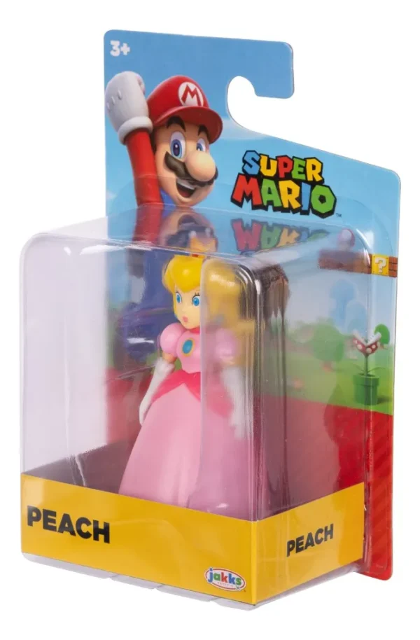 Super Mario Figura De Acción De Princesa Peach, 2.5 Pulgadas