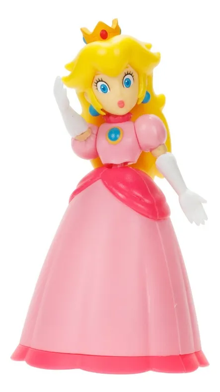 Super Mario Figura De Acción De Princesa Peach, 2.5 Pulgadas
