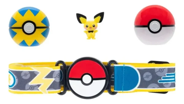 Pokemon Clip N Go Poke Ball Belt Set Cinturon Figura Pichu