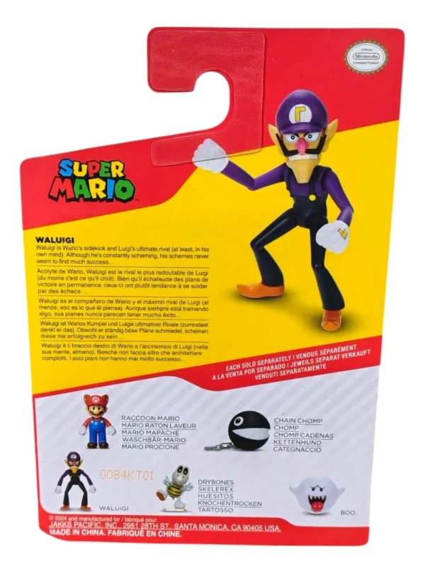 waliuigi6cm_418384_no3 Super Mario Waluigi Figura De 2.5 Pulgadas